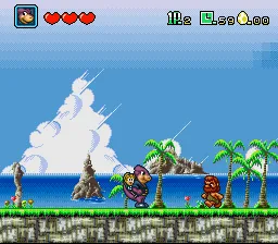 DinoCity gameplay screenshot on SNES