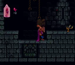 Disney's Beauty and the Beast gameplay screenshot on SNES