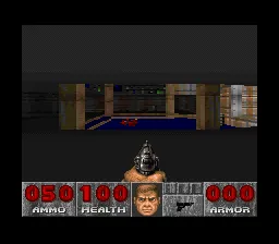 Doom gameplay screenshot on SNES