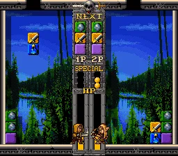 Dossun! Ganseki Battle gameplay screenshot on SNES