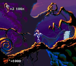 Earthworm Jim 2 gameplay screenshot on SNES