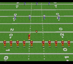 Emmitt Smith Football gameplay screenshot on SNES