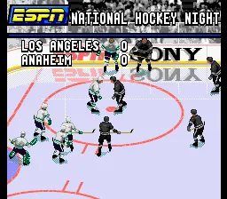 ESPN National Hockey Night gameplay screenshot on SNES