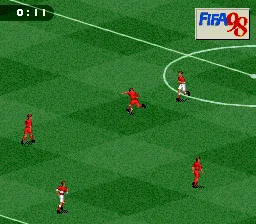FIFA: Road to World Cup 98 gameplay screenshot on SNES