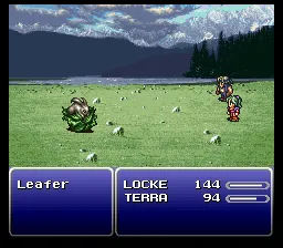 Final Fantasy VI gameplay screenshot on SNES