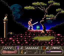 First Samurai gameplay screenshot on SNES
