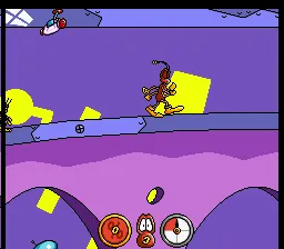 Frantic Flea gameplay screenshot on SNES