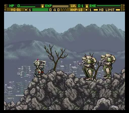Front Mission Series: Gun Hazard gameplay screenshot on SNES