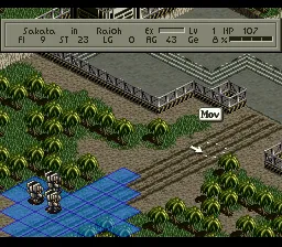 Front Mission gameplay screenshot on SNES