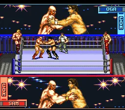 HammerLock Wrestling gameplay screenshot on SNES