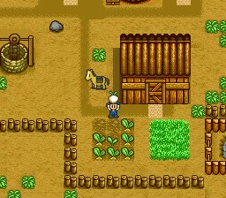 Harvest Moon gameplay screenshot on SNES