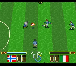 Hat Trick Hero 2 gameplay screenshot on SNES