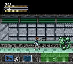 Hyper Iria gameplay screenshot on SNES