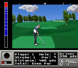 Jack Nicklaus Golf gameplay screenshot on SNES
