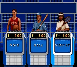 Jeopardy! Sports Edition gameplay screenshot on SNES