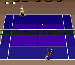 Jimmy Connors Pro Tennis Tour gameplay screenshot on SNES
