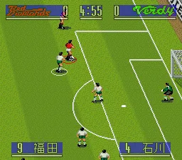 J.League Soccer Prime Goal gameplay screenshot on SNES
