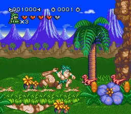 Joe & Mac 2: Lost in the Tropics gameplay screenshot on SNES