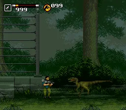 Jurassic Park Part 2: The Chaos Continues gameplay screenshot on SNES
