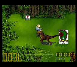 Jurassic Park gameplay screenshot on SNES