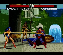 Justice League Task Force gameplay screenshot on SNES