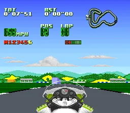 Kawasaki Superbike Challenge gameplay screenshot on SNES