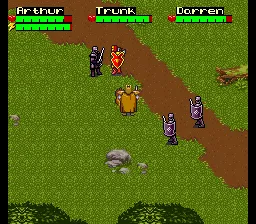 King Arthur & the Knights of Justice gameplay screenshot on SNES