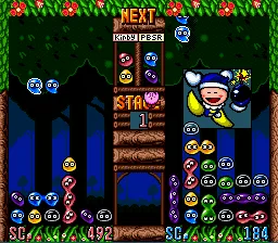 Kirby's Avalanche gameplay screenshot on SNES