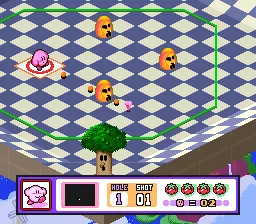 Kirby's Dream Course gameplay screenshot on SNES