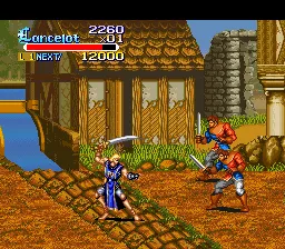Knights of the Round gameplay screenshot on SNES