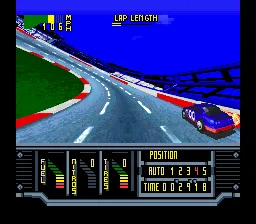 Kyle Petty's No Fear Racing gameplay screenshot on SNES