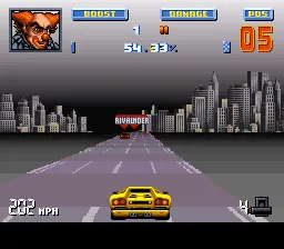 Lamborghini American Challenge gameplay screenshot on SNES