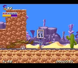 Looney Tunes: Road Runner gameplay screenshot on SNES