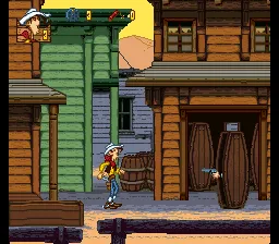 Lucky Luke gameplay screenshot on SNES