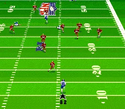 Madden NFL '96 gameplay screenshot on SNES