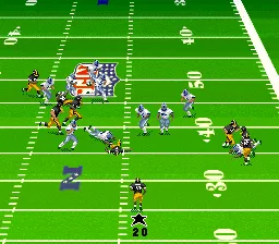 Madden NFL 97 gameplay screenshot on SNES