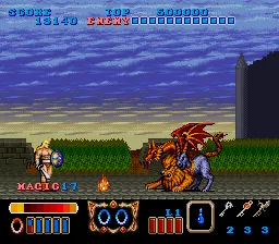 Magic Sword: Heroic Fantasy gameplay screenshot on SNES