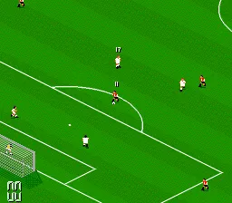 Manchester United Championship Soccer gameplay screenshot on SNES