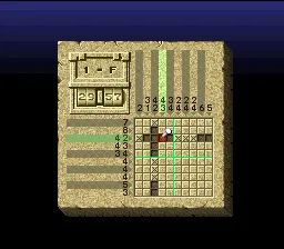 Mario's Super Picross gameplay screenshot on SNES