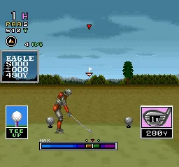 Mecarobot Golf gameplay screenshot on SNES