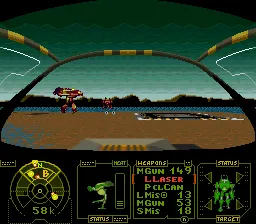 MechWarrior gameplay screenshot on SNES