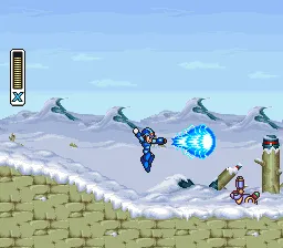 Mega Man X gameplay screenshot on SNES