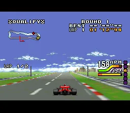 Michael Andretti's Indy Car Challenge gameplay screenshot on SNES