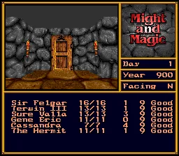 Might and Magic II: Gates to Another World gameplay screenshot on SNES