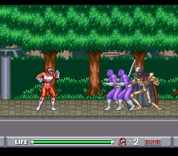 Mighty Morphin Power Rangers gameplay screenshot on SNES