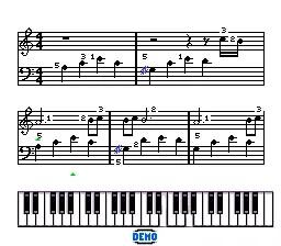 Miracle Piano Teaching System gameplay screenshot on SNES