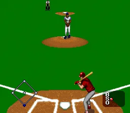 MLBPA Baseball gameplay screenshot on SNES