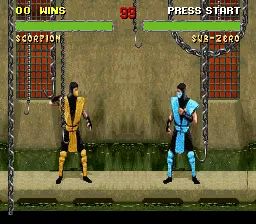 Mortal Kombat II gameplay screenshot on SNES