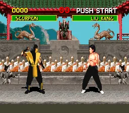 Mortal Kombat gameplay screenshot on SNES