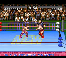 Natsume Championship Wrestling gameplay screenshot on SNES